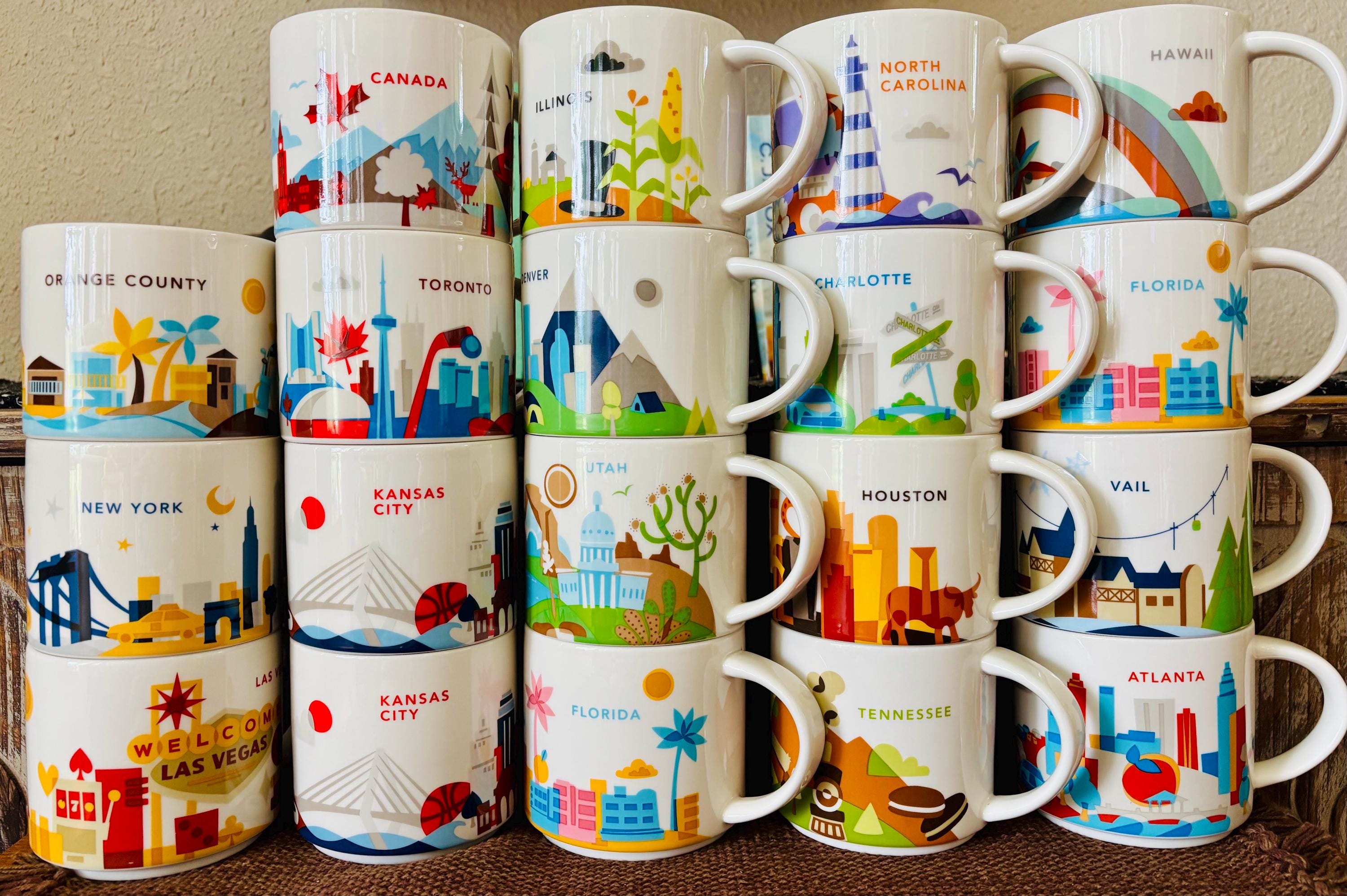 Starbucks YOU ARE HERE Cities/states Collection Series 14 Oz
