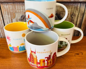 Starbucks YOU ARE HERE Cities/States Collection Series Coffee Mugs