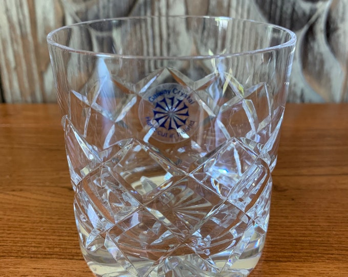 Vintage Old Galway Irish Crystal Double Old Fashioned Whiskey/scotch