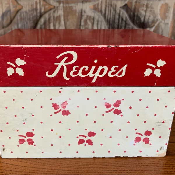 Metal Recipe Box Etsy