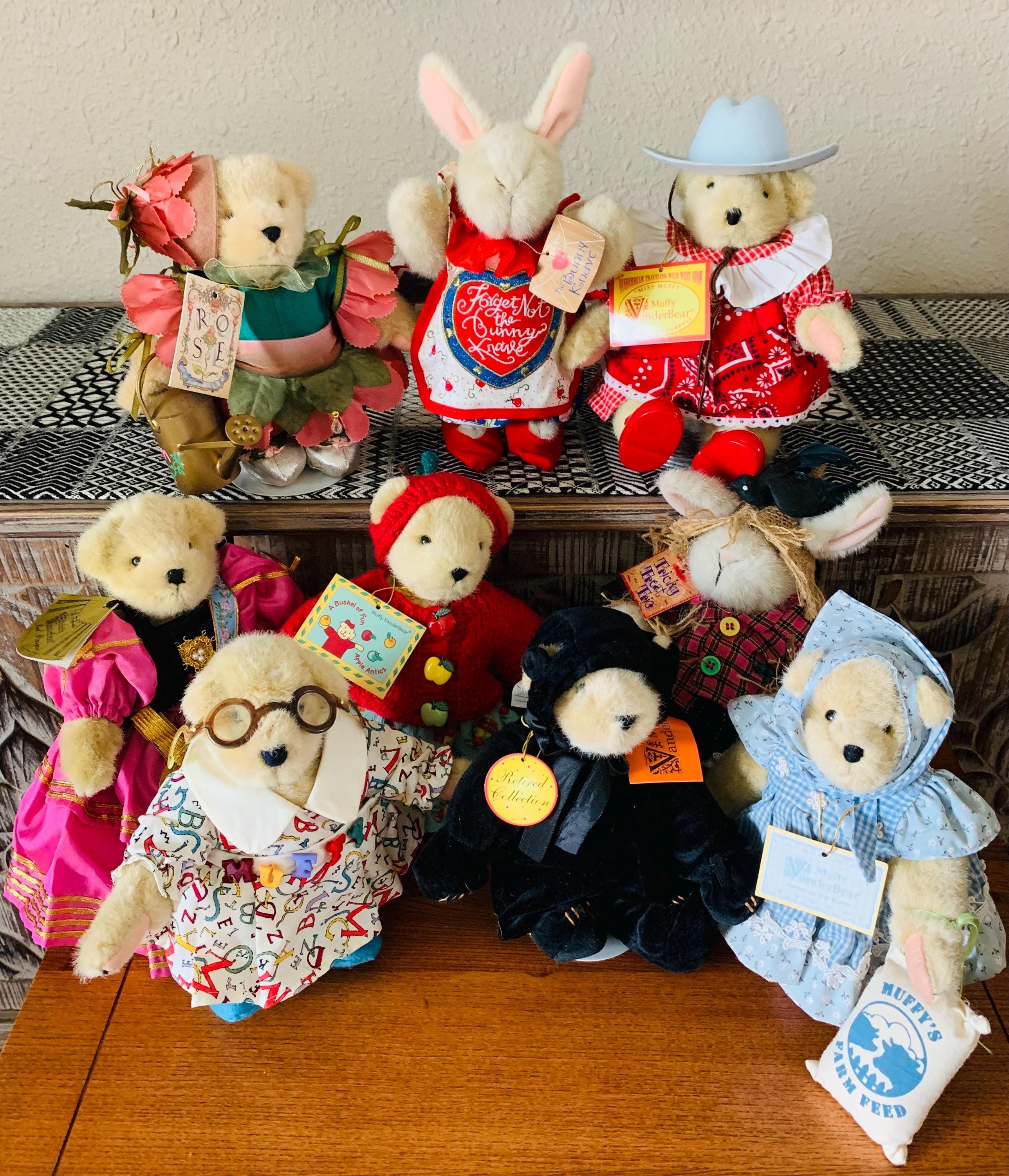 Vintage Muffy Vanderbear Collectable Plush Bears Offering With