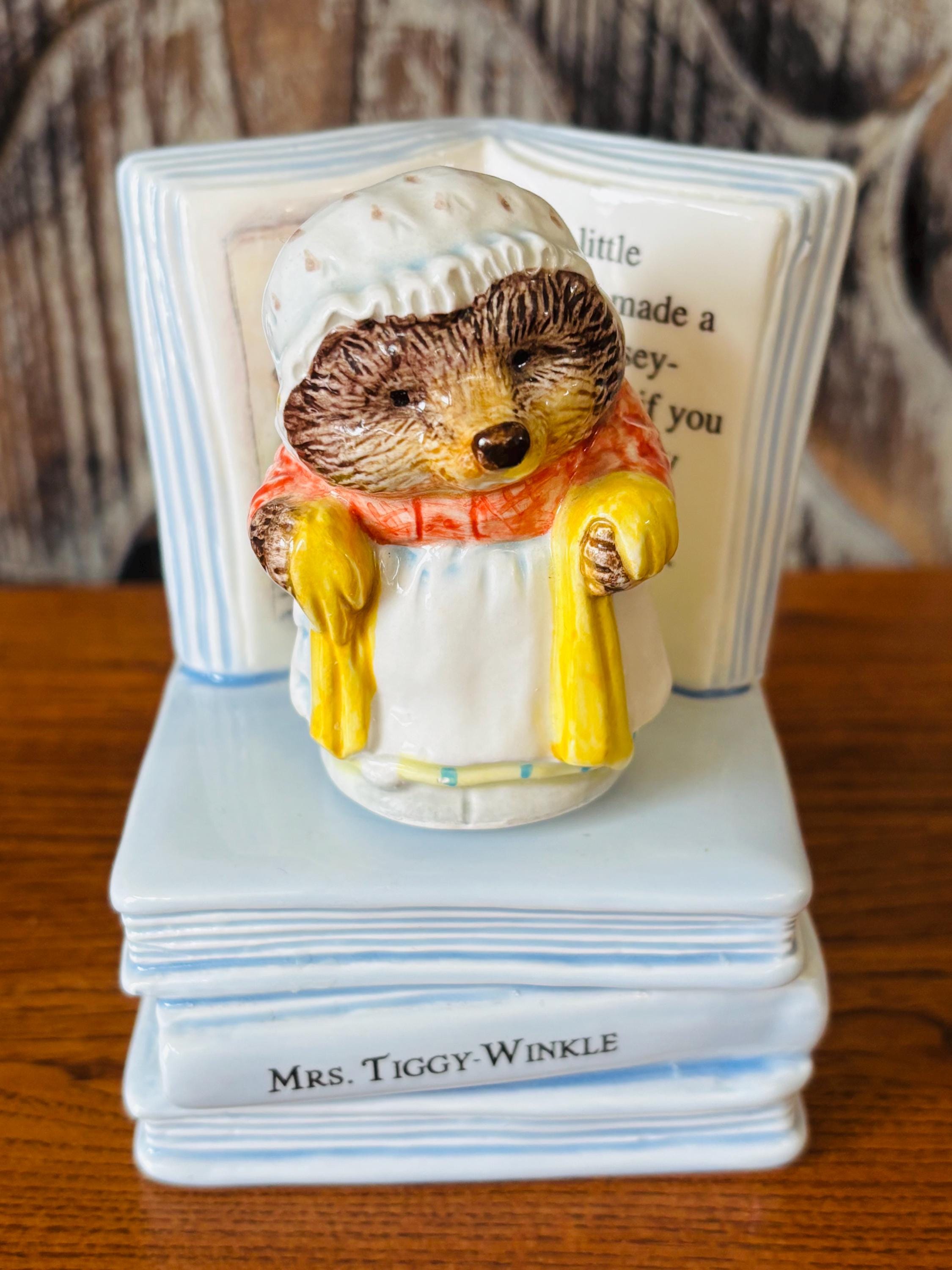 Vintage Beatrix Potter Mrs. Tiggy-winkle Wind-up Musical Ceramic