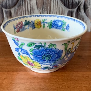 Antique Mason’s Ironstone Colonial Cranberry Pottery Bowl for Carl Forslund