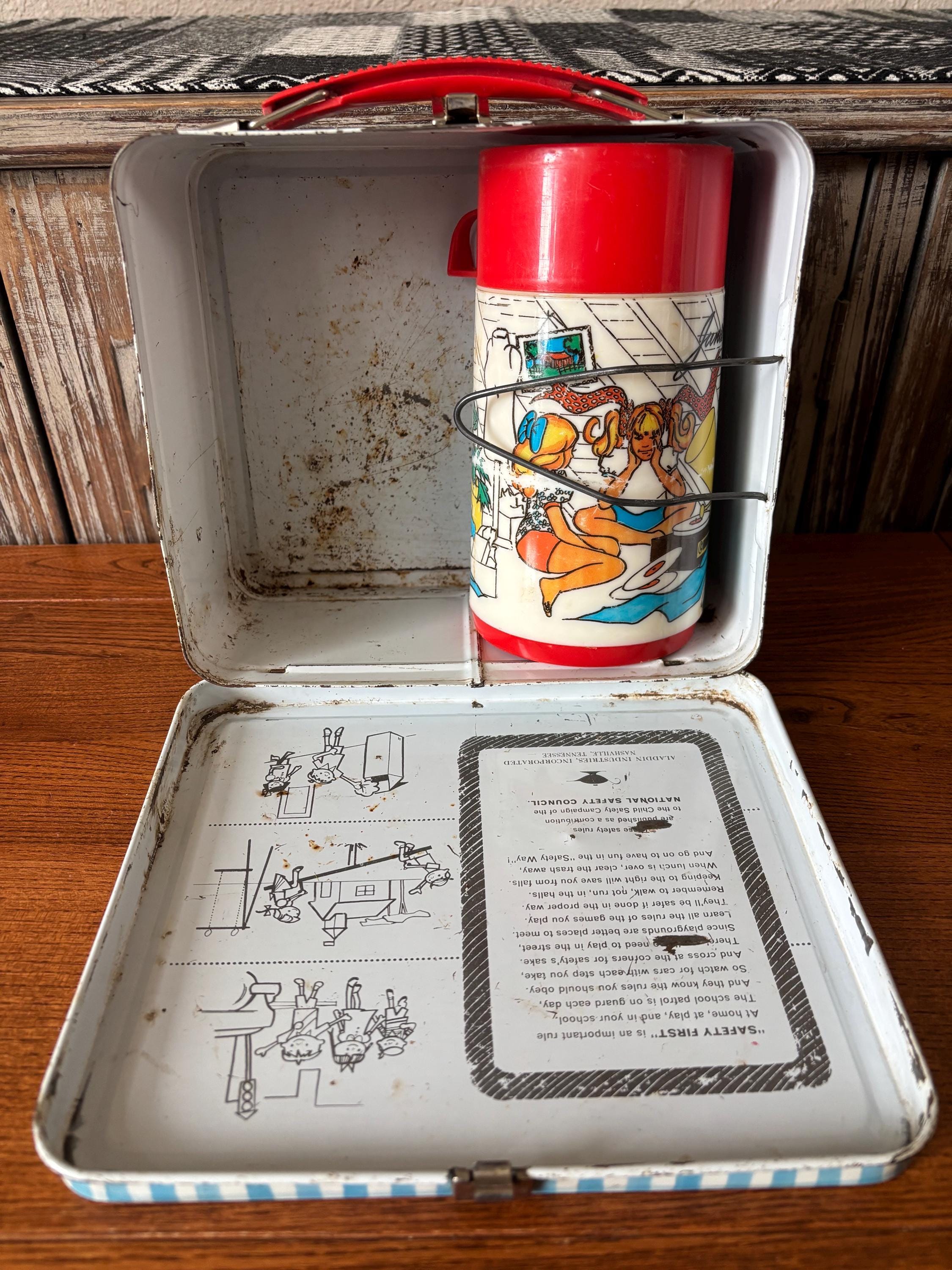 Vintage Junior Miss Aladdin Metal Lunch Box With Thermos - Etsy