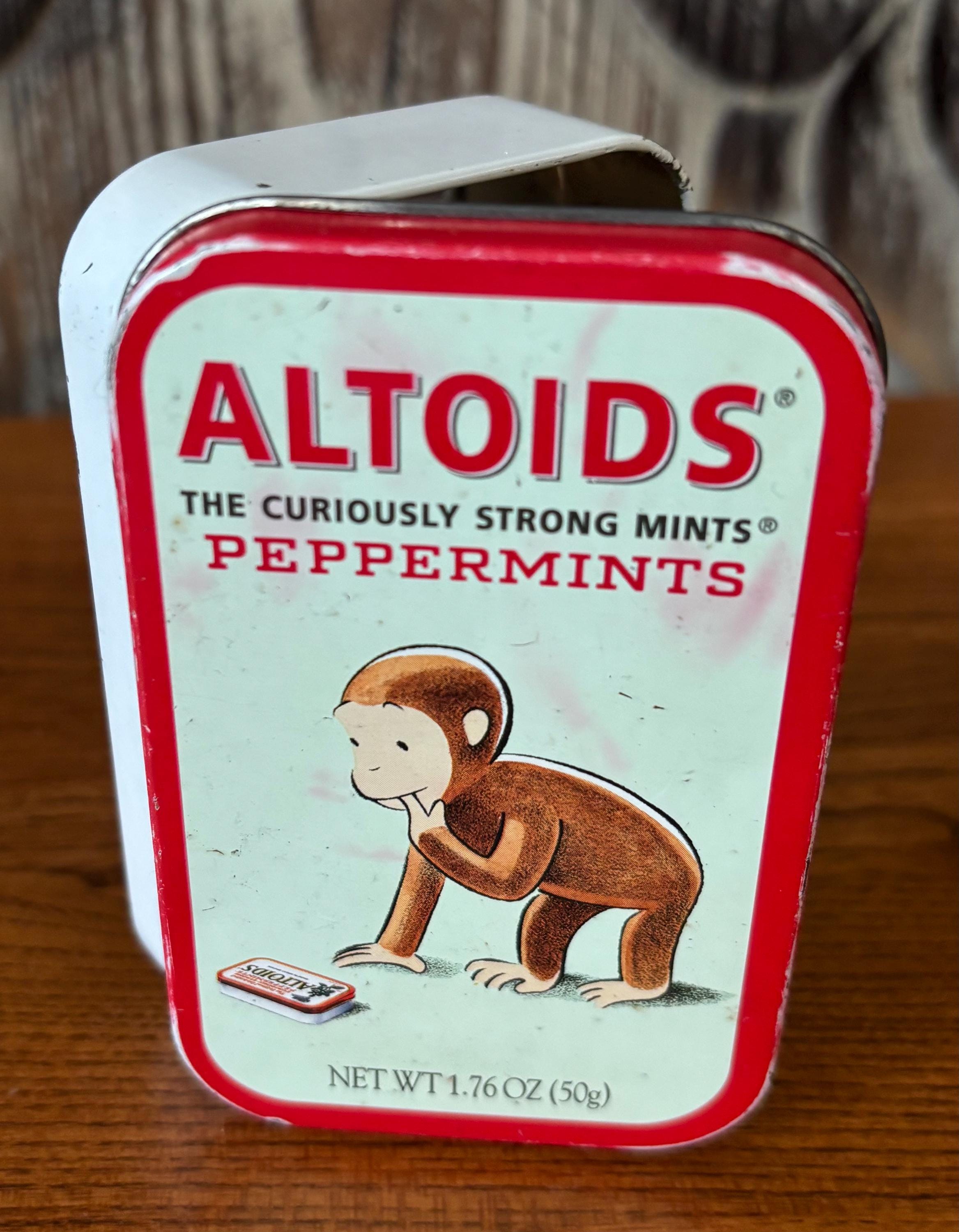 Vintage ALTOIDS Brand Tin Limited Edition Curious George Cartoon