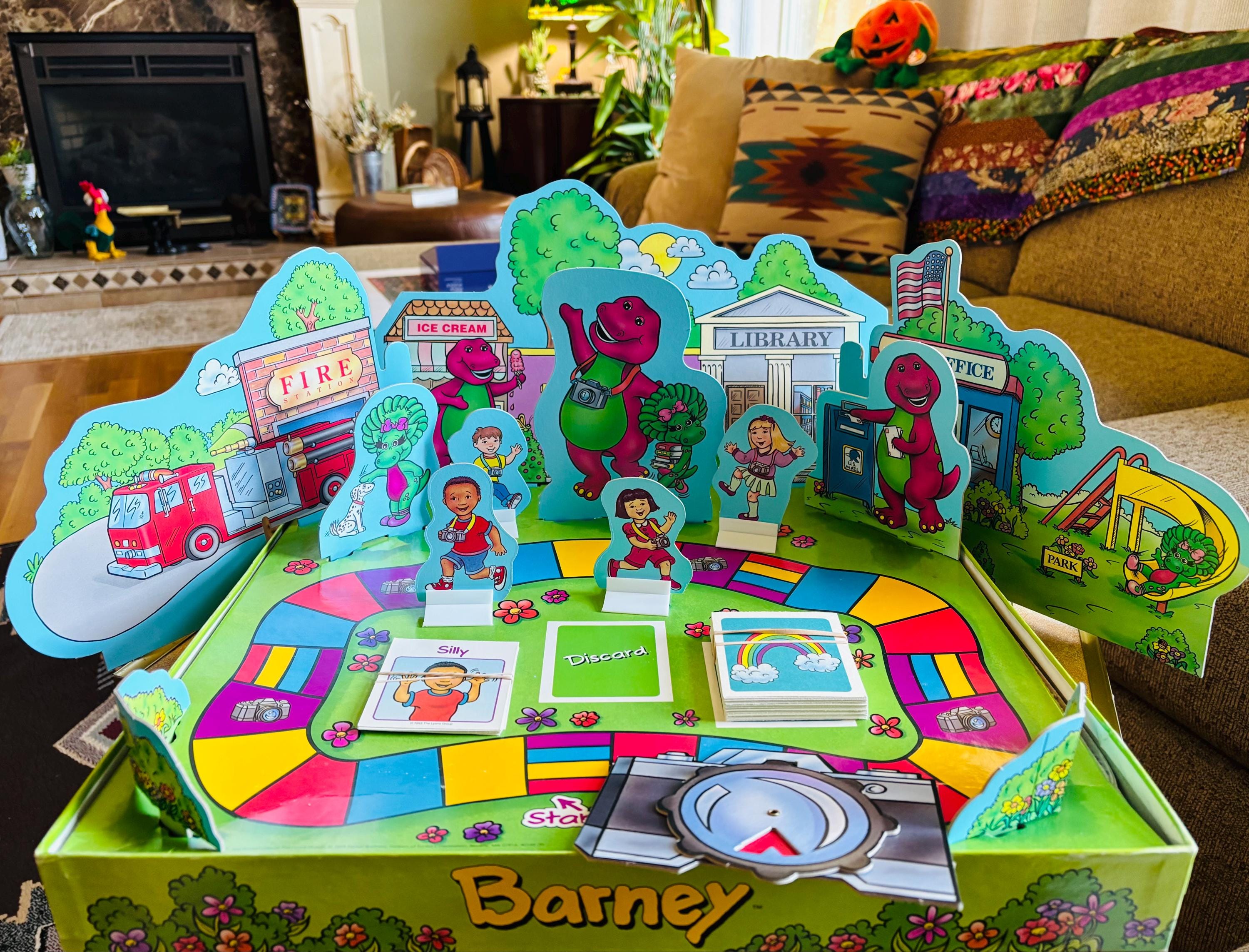 Vintage Barney Picture Board Game - the Purple Dinosaur by Parker