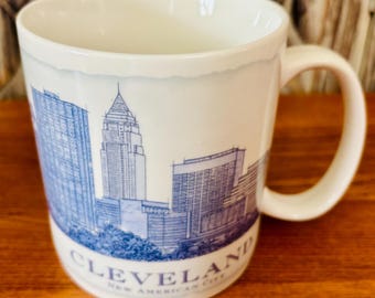 Starbucks City of Cleveland U.S. City Profiles 18 Fluid Ounces Ceramic Collector Coffee Mug