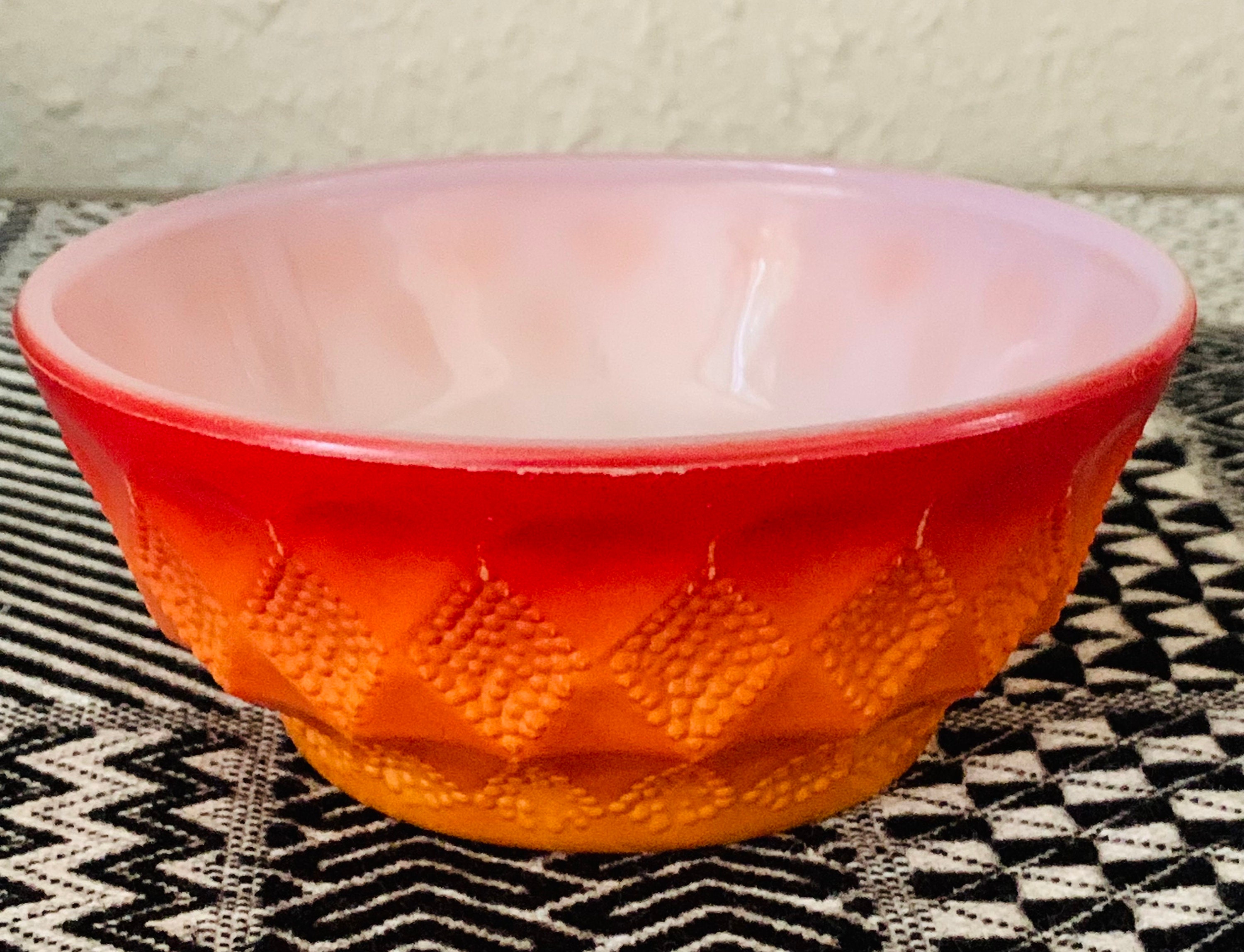 Fire King Red Bowl - Etsy Fire King Red Bowl - Etsy