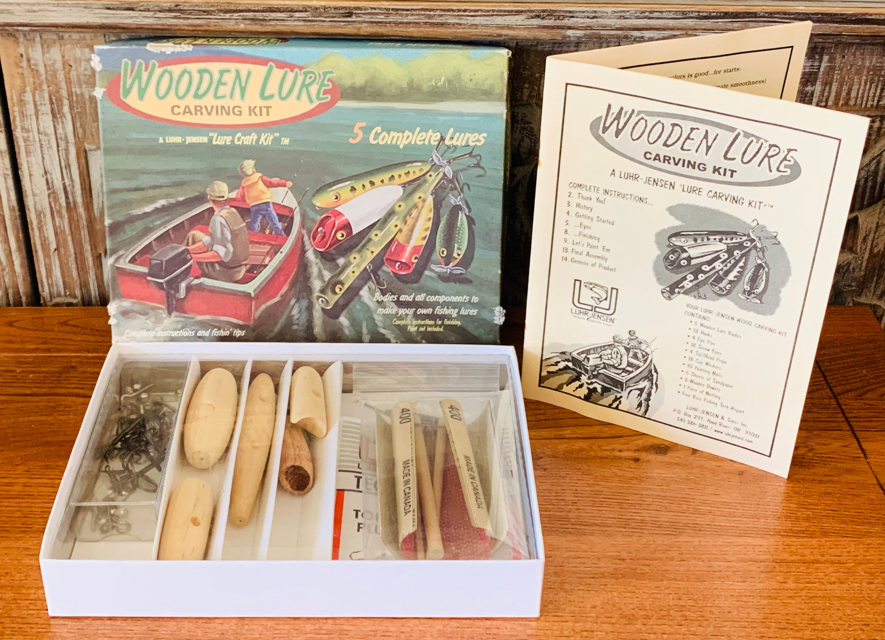 Vintage Wooden Lure Carving Kit by Luhr-jensen in Hood River, Oregon 