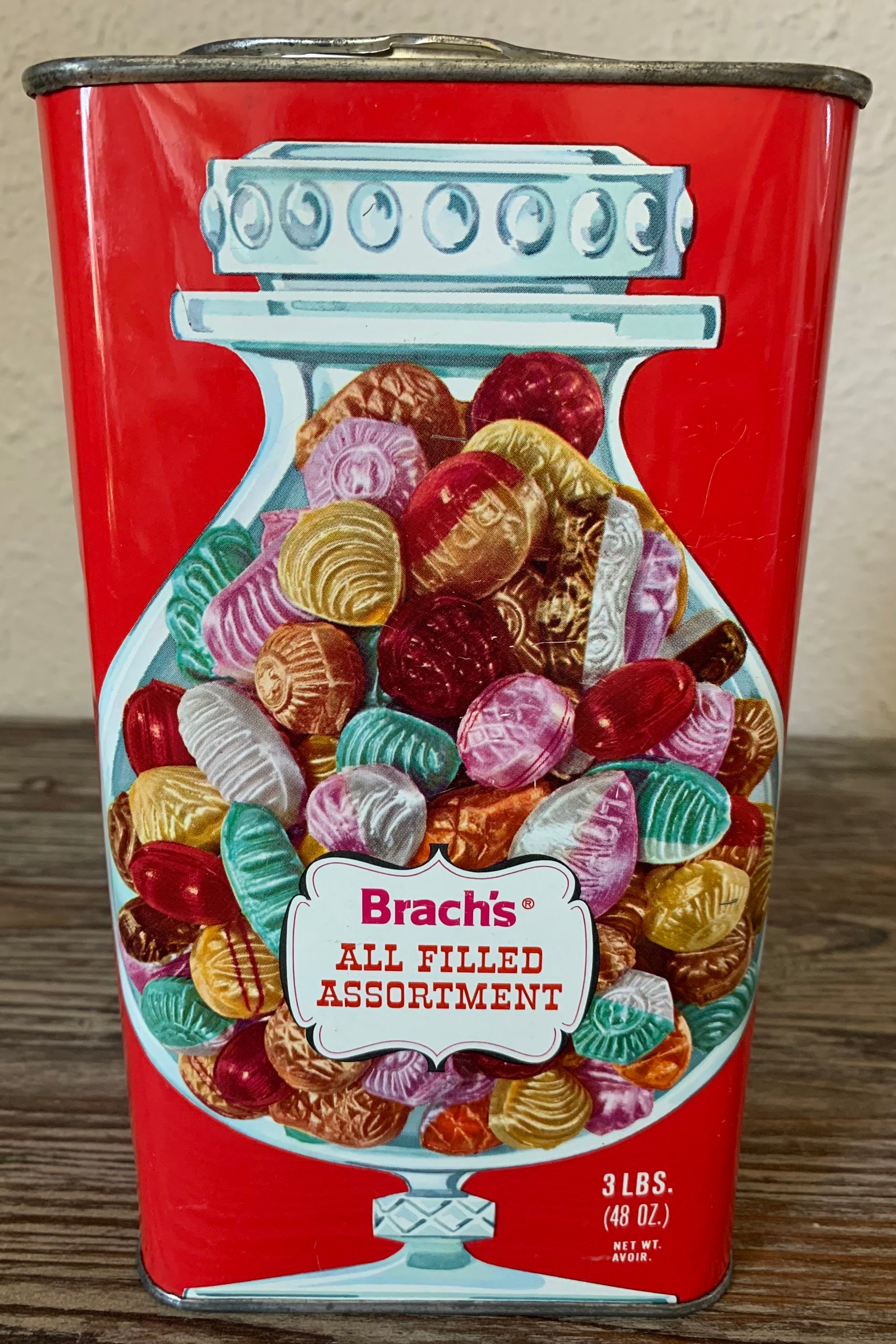 Vintage Brachs all Filled Assortment 3 LBS Candy Tin -  Israel