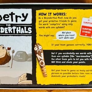 Poetry for Neanderthals Board Game with Inflatable Bat by Exploding Kittens bild 3