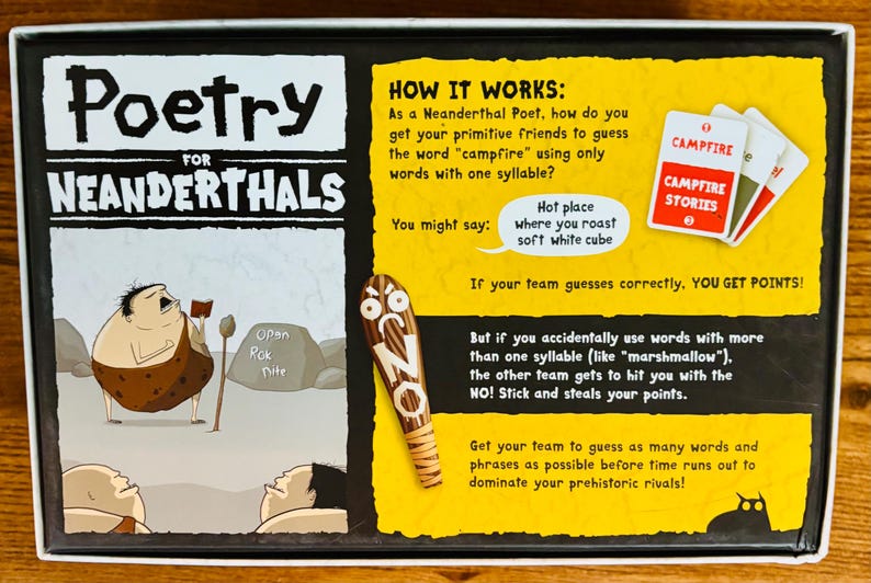 Poetry for Neanderthals Board Game with Inflatable Bat by Exploding Kittens bild 3