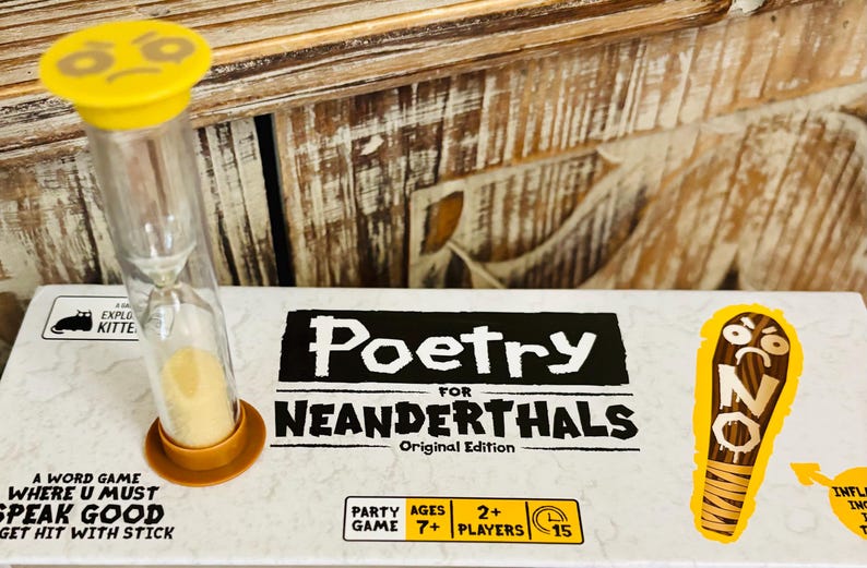 Poetry for Neanderthals Board Game with Inflatable Bat by Exploding Kittens bild 2
