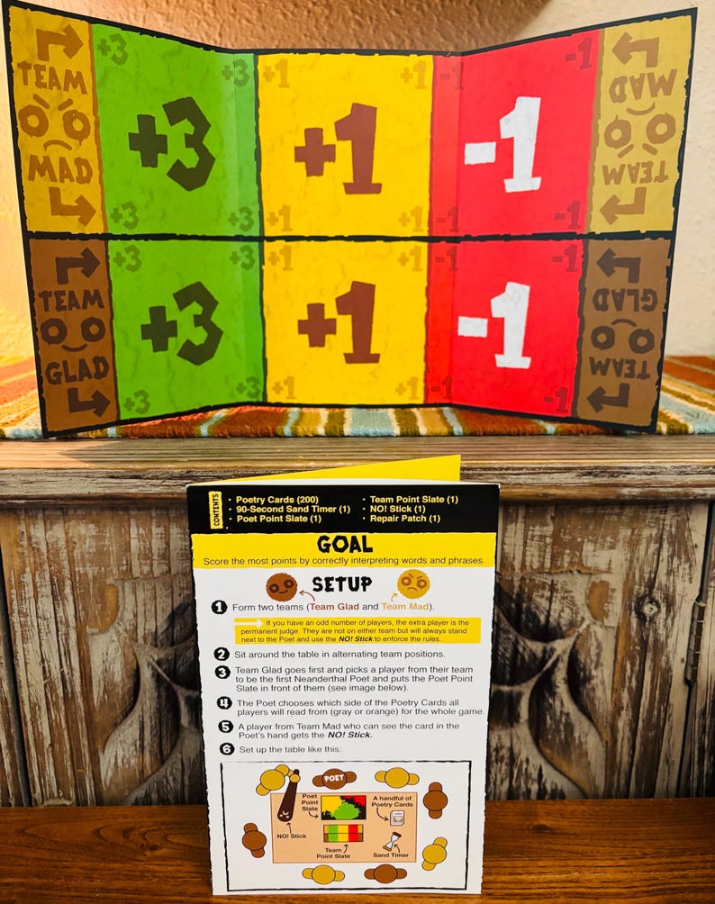 Poetry for Neanderthals Board Game with Inflatable Bat by Exploding Kittens bild 5