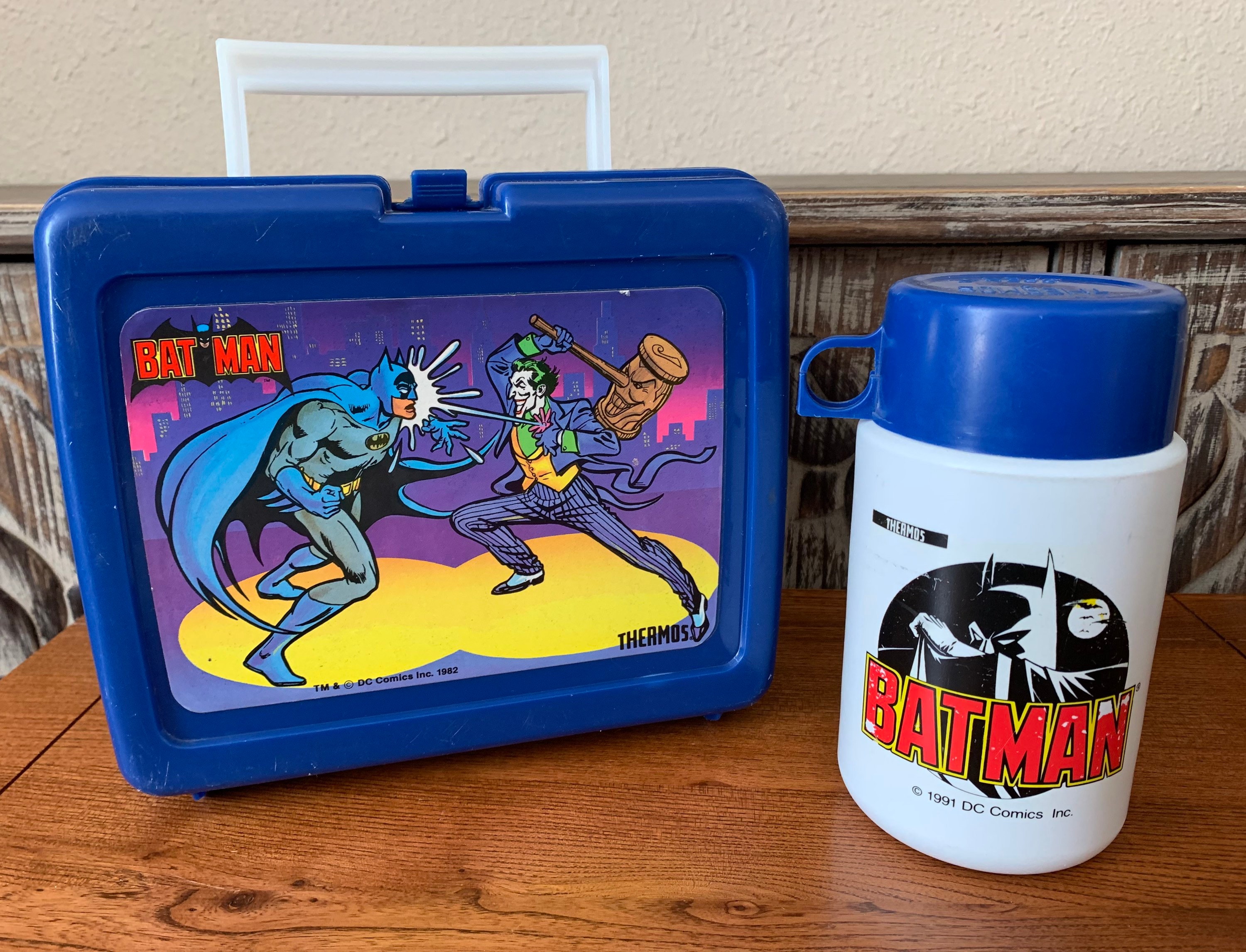 1994 X-Men Marvel Comics Lunchbox w/ thermos blue
