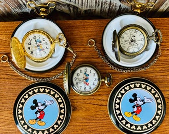 1990's Verichron Mickey Unlimited Pocket Watch- Vintage Disney