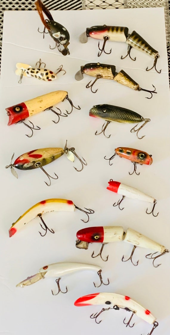 Vintage Wooden Kautzky Lazy Ike With Attached Hardware Fishing