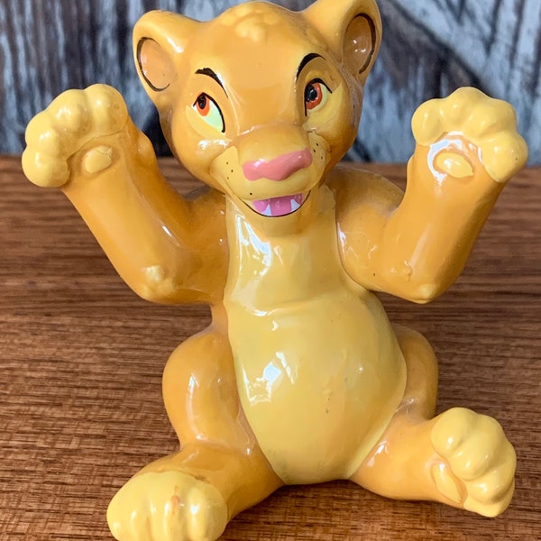 Vintage Disney’s The Lion King Simba Porcelain Baby Lion Figurine