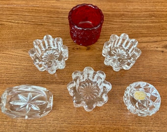 Vintage Glass Open Salt Cellars Offering by Mosser/LE Smith Glass Companies
