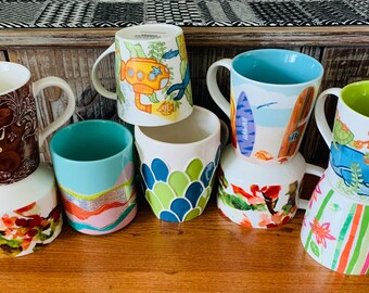 Starbucks Mermaid/Ocean Life Designed Collectable Coffee Mugs Offering