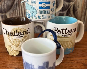Starbucks Been There Series/Ornaments/and Mini Espresso 2 & 3 oz Coffee Cup Offering