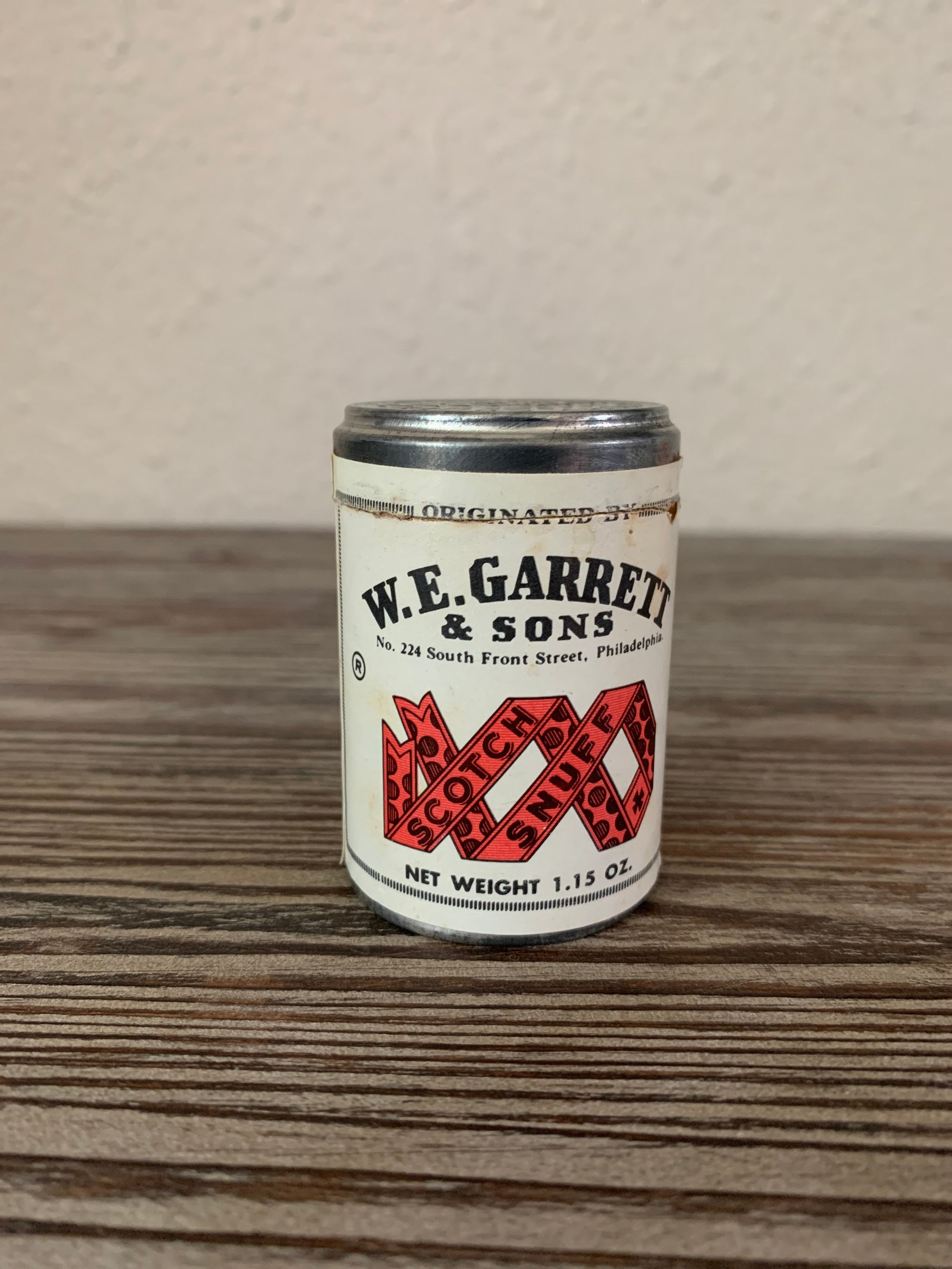 sweet garrett snuff tobacco Vintage W. E. Garrett & Sons (1.15 Oz.) Scotch Snuff Tobacco Tin