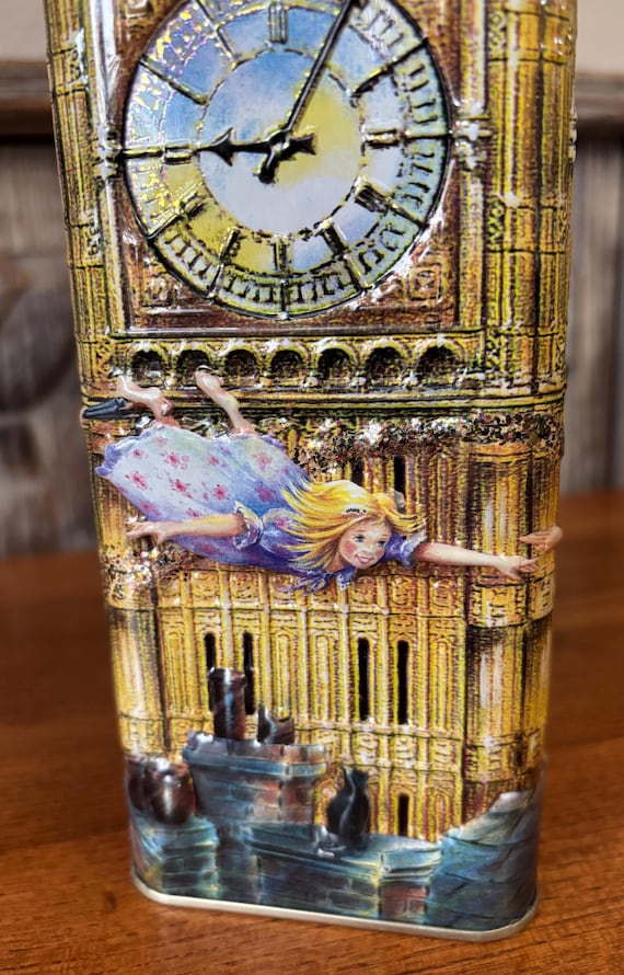 Vintage Peter Pan Churchill's Big Ben Clock Tin Savings Coin Bank