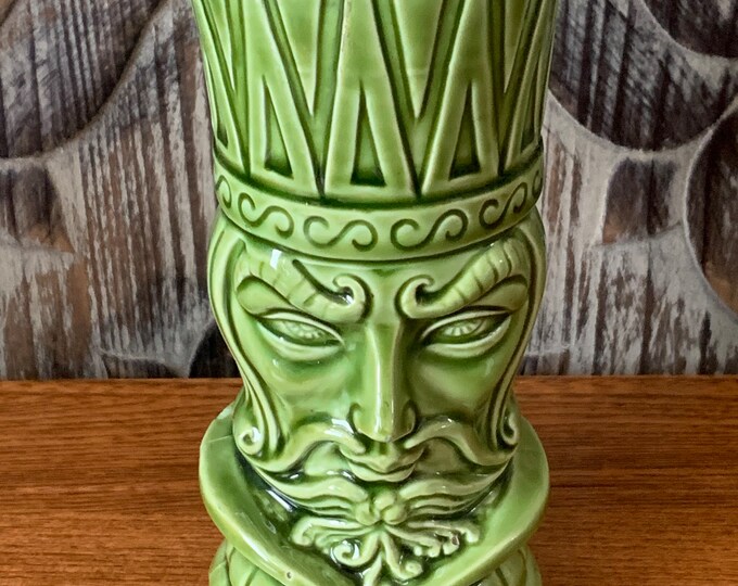 Vintage Green Ceramic King Chess Piece Cocktail/tiki Mug Decor Etsy