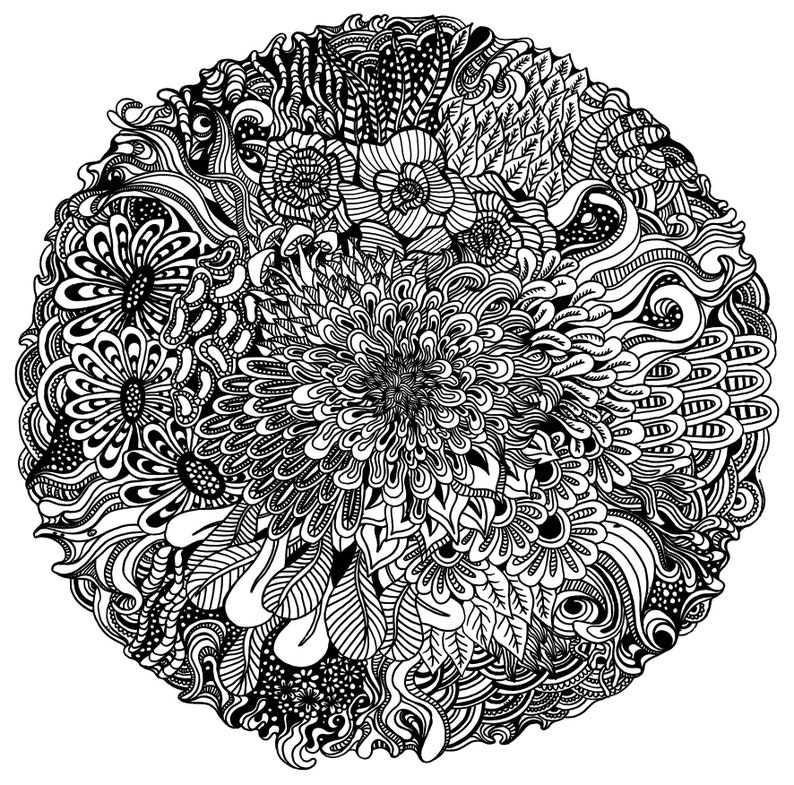 Poster Mandala Coloring Book Big Print 80 X 80 Cm Coloring Book for ...