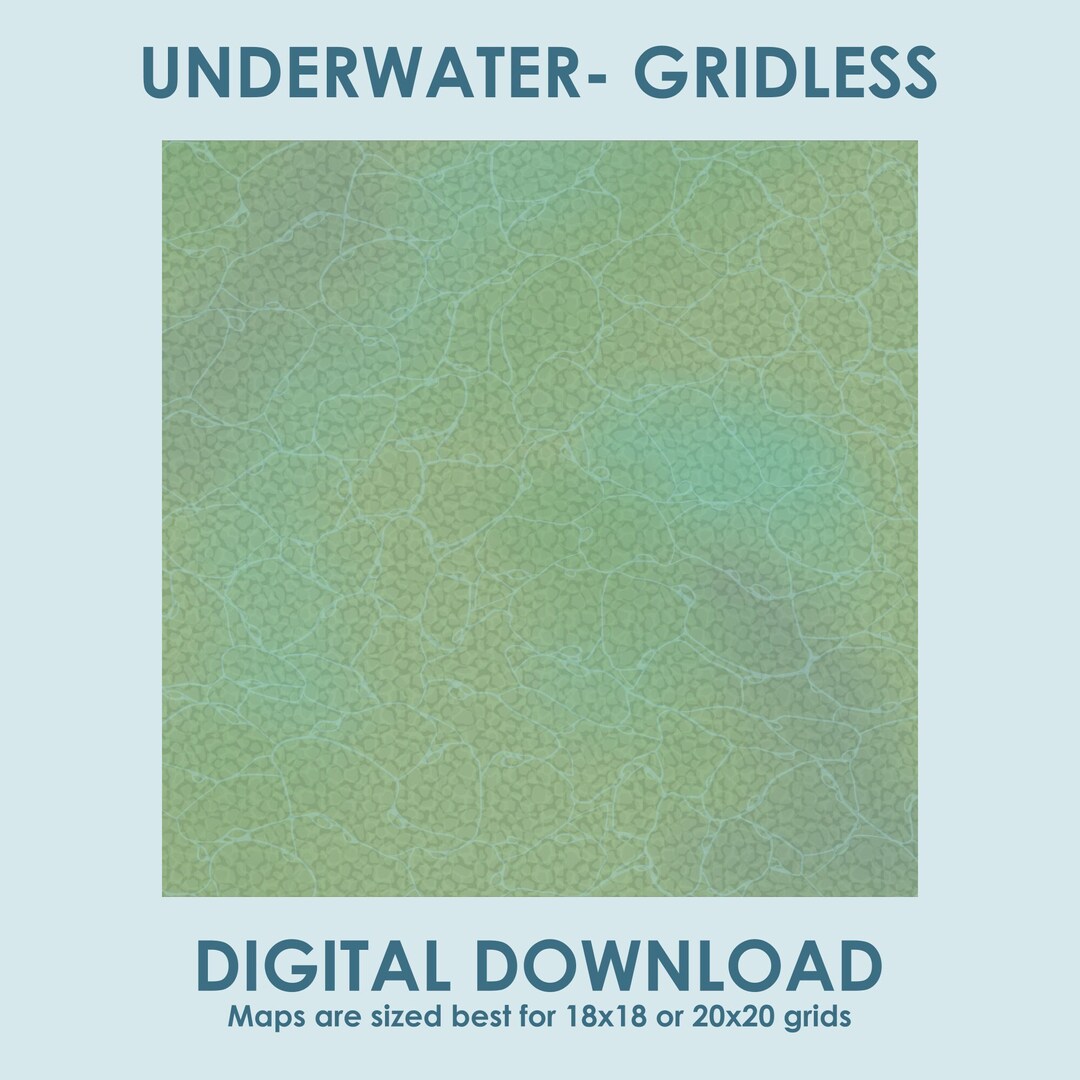 Underwater Digital Map Gridless DIGITAL DOWNLOAD - Etsy