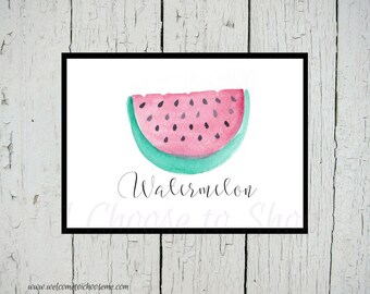 Watermelon Farm Market Sign Printable Download 8x8 - Etsy