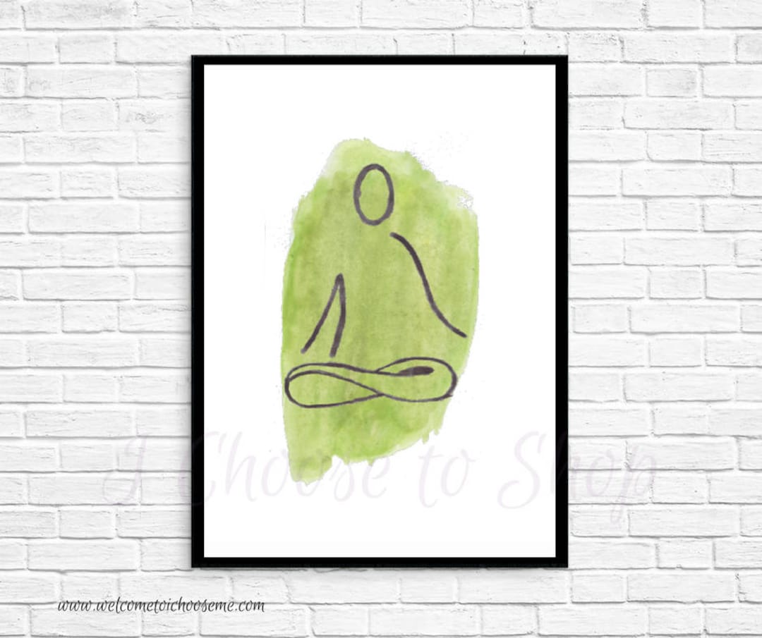 Yoga Meditation Pose Printable Art, Gallery Wall Art - Etsy