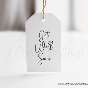 Printable Get Well Soon Gift Tags, Party Favors Tags - Etsy