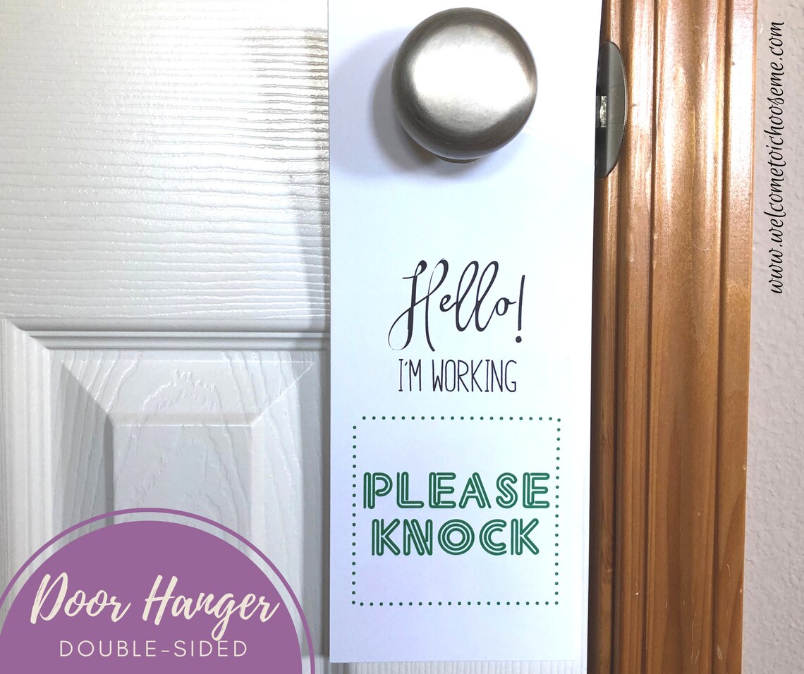 Printable Door Hanger Sign - I'm in a Meeting - Etsy