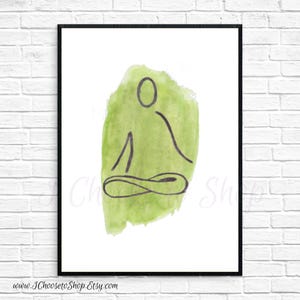 Yoga Meditation Pose Printable Art, Gallery Wall Art