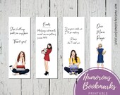 Printable Humorous Bookmarks Set of Eight Bookmarks - Etsy