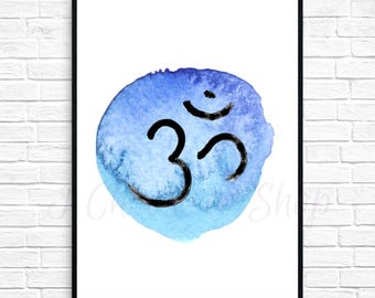 Om Yogaの印刷可能なギャラリーウォールアート