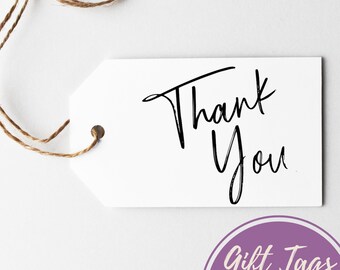 Printable Thank You Gift Tags, Party Favor Tags