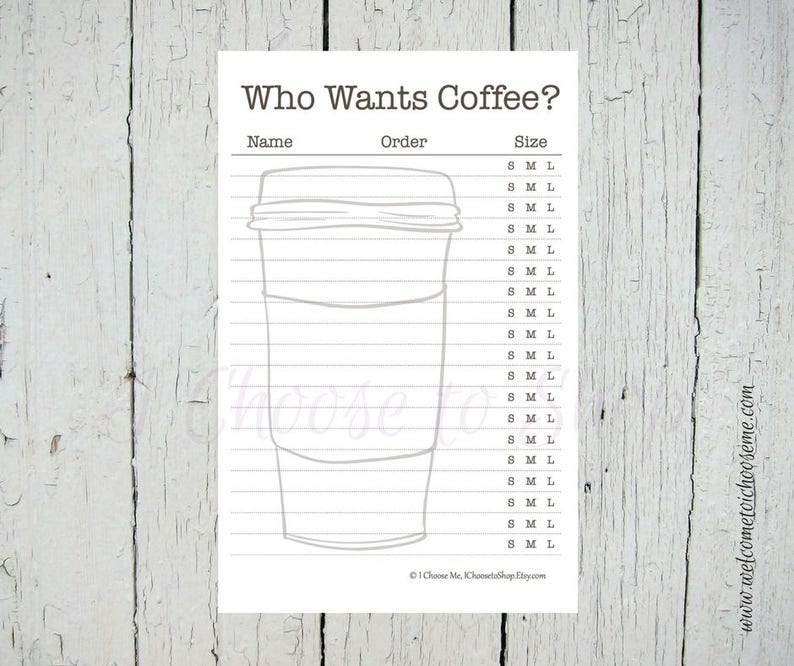 Who Wants Coffee Large Notepad Masculine Notepad Office Notepad Coffee Orders Notepad Lined Notepad 50 page Notepad Mocha