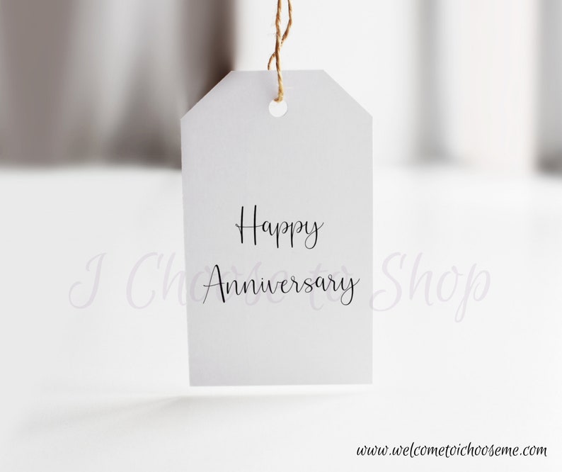 Printable Happy Anniversary Gift Tags, Party Favor Tags - Etsy