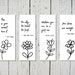 Printable Inspirational Quotes Bookmarks, Set of Four Bookmarks - Etsy