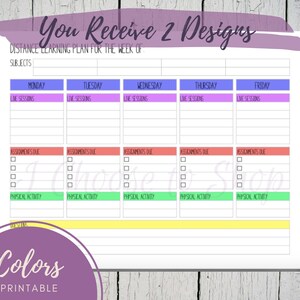 Printable Distance Learning Planner | Etsy