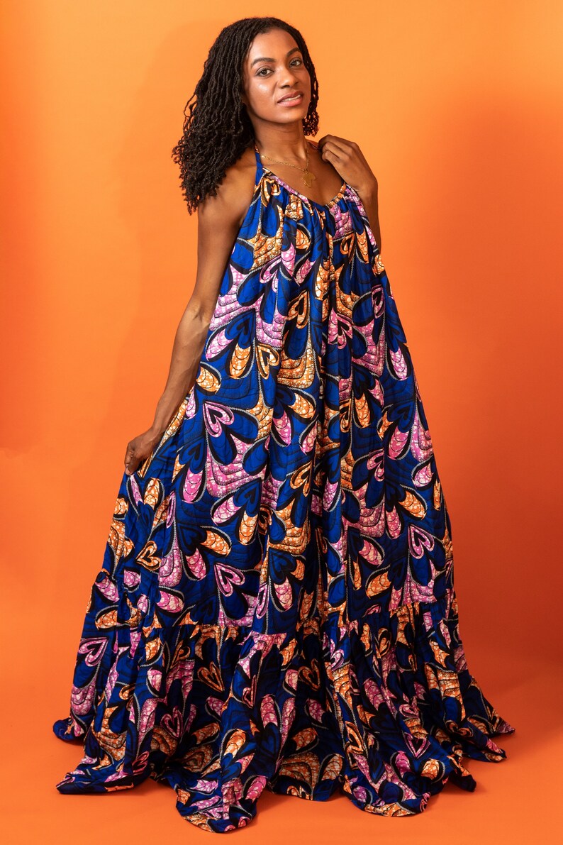 Flow With the Wind African Print Maxi Dress - Etsy