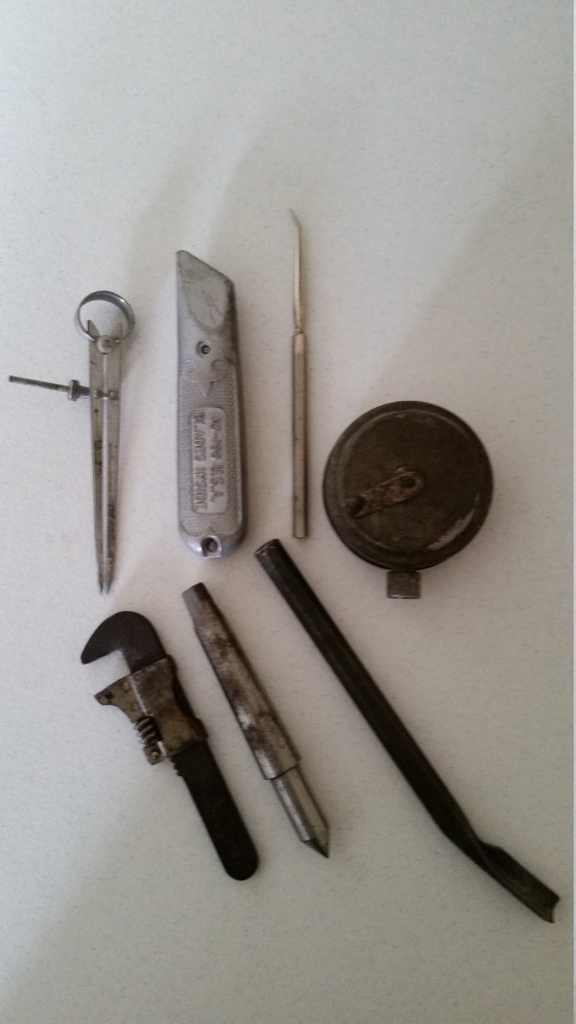 7 Antique Tools and Devices Vintage Carpenter Mechanic Lot | Etsy