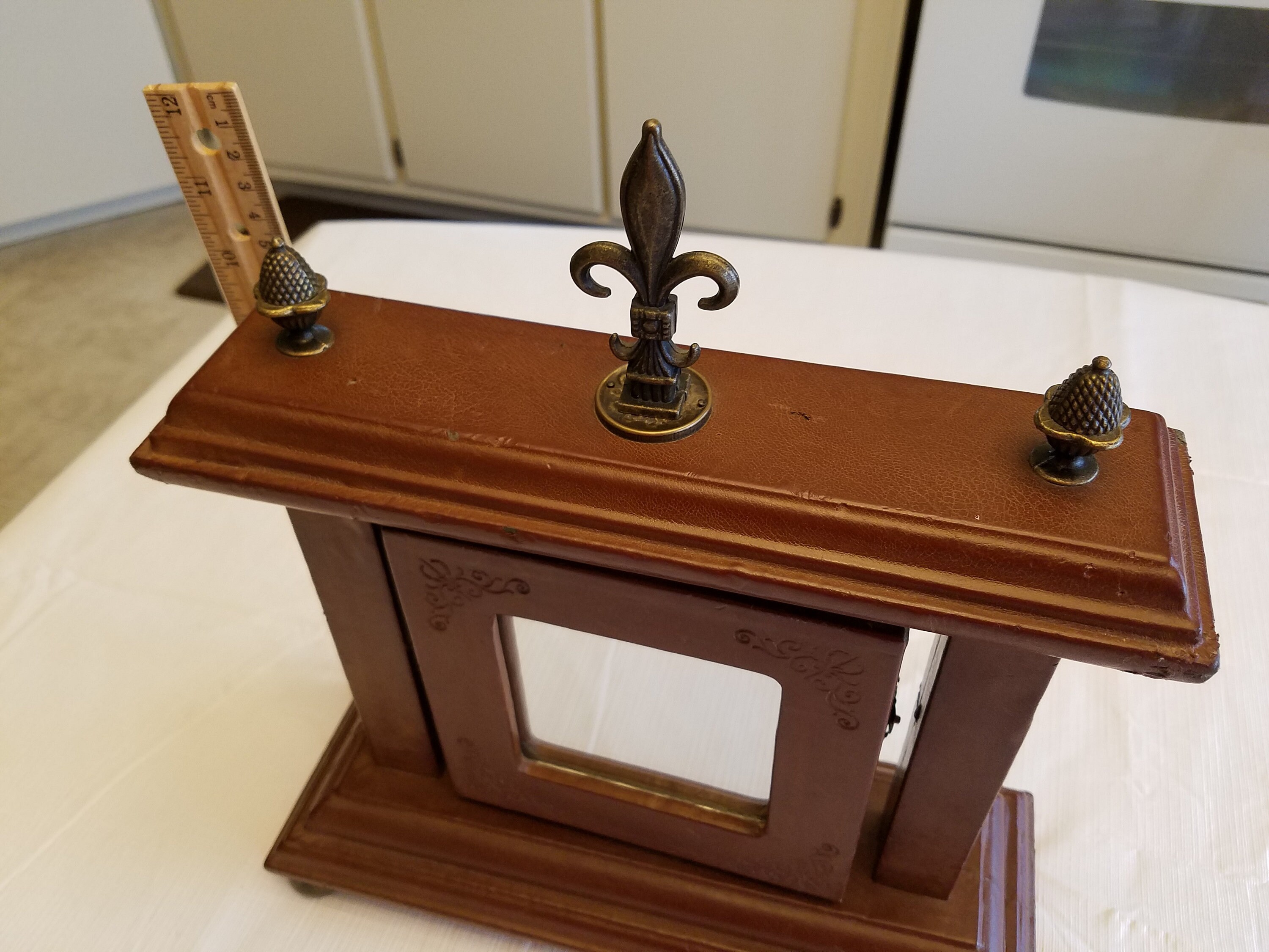 Antique Vanity Swivel Mirror / Picture Frame Leather Stand Etsy