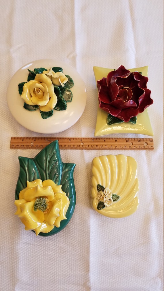 4 vintage 1950 - 1970 jewelry trinket boxes capod… - image 3