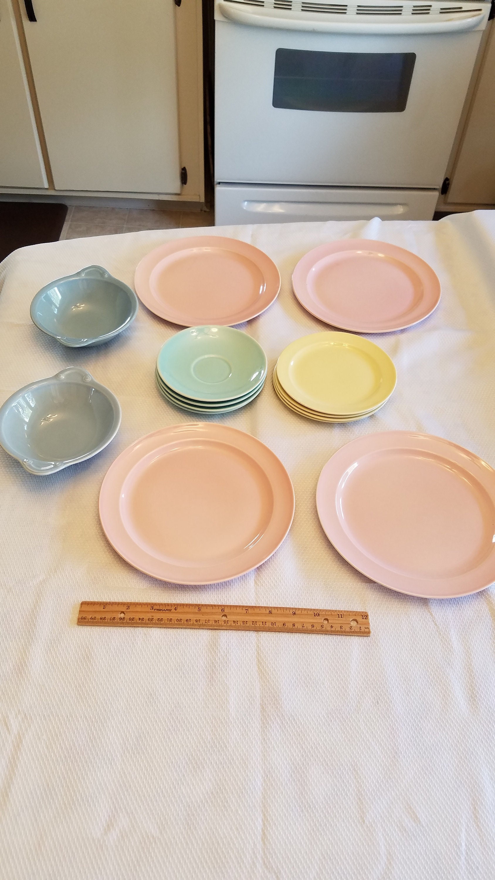 Antique 1940s Luray Pastels Ceramic Dinnerware Set Vintage Etsy