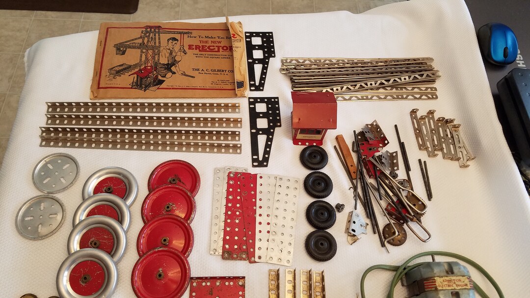Antique Toy Erector Construction Set W/ Square Girder 1938 A C GILBERT