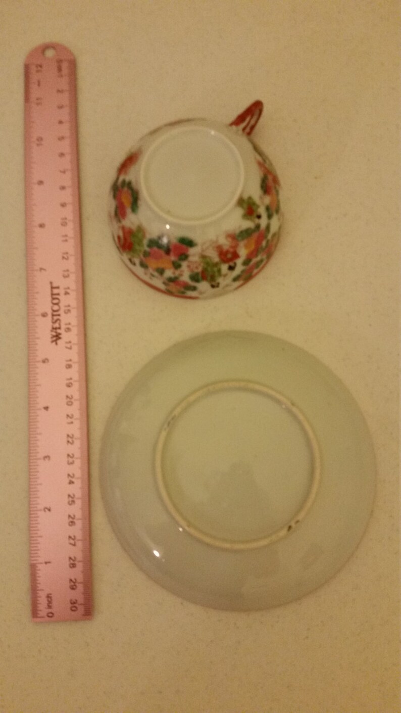 Antique Japanese Bone China Tea Cup & Saucer Set Geisha Girls Etsy