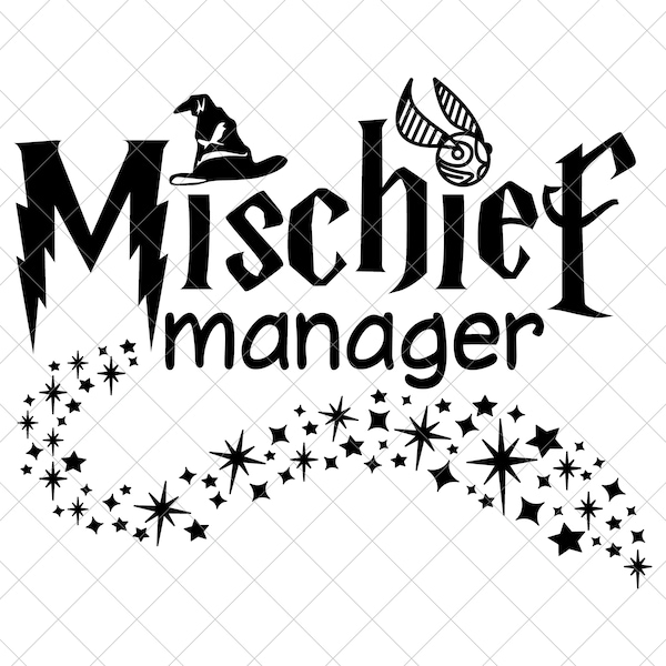 Mischief Manager Saying - Digital Cut File for Cricut/Silhouette machines